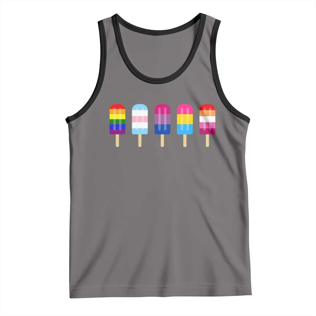 LGBT Rainbow Popsicles Tank Top Summer Ice Cream LGBTQ Pride Ally - Wonder Print Shop