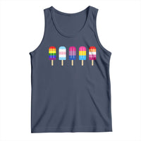 LGBT Rainbow Popsicles Tank Top Summer Ice Cream LGBTQ Pride Ally - Wonder Print Shop