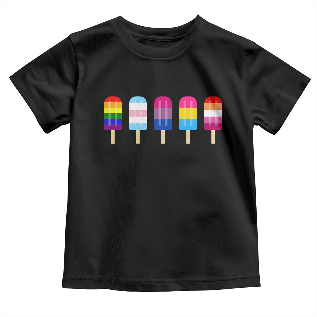 LGBT Rainbow Popsicles Toddler T Shirt Summer Ice Cream LGBTQ Pride Ally - Wonder Print Shop