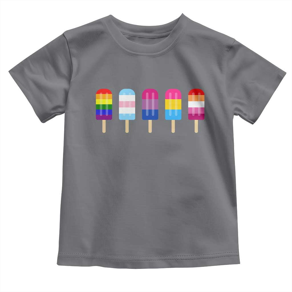 LGBT Rainbow Popsicles Toddler T Shirt Summer Ice Cream LGBTQ Pride Ally - Wonder Print Shop