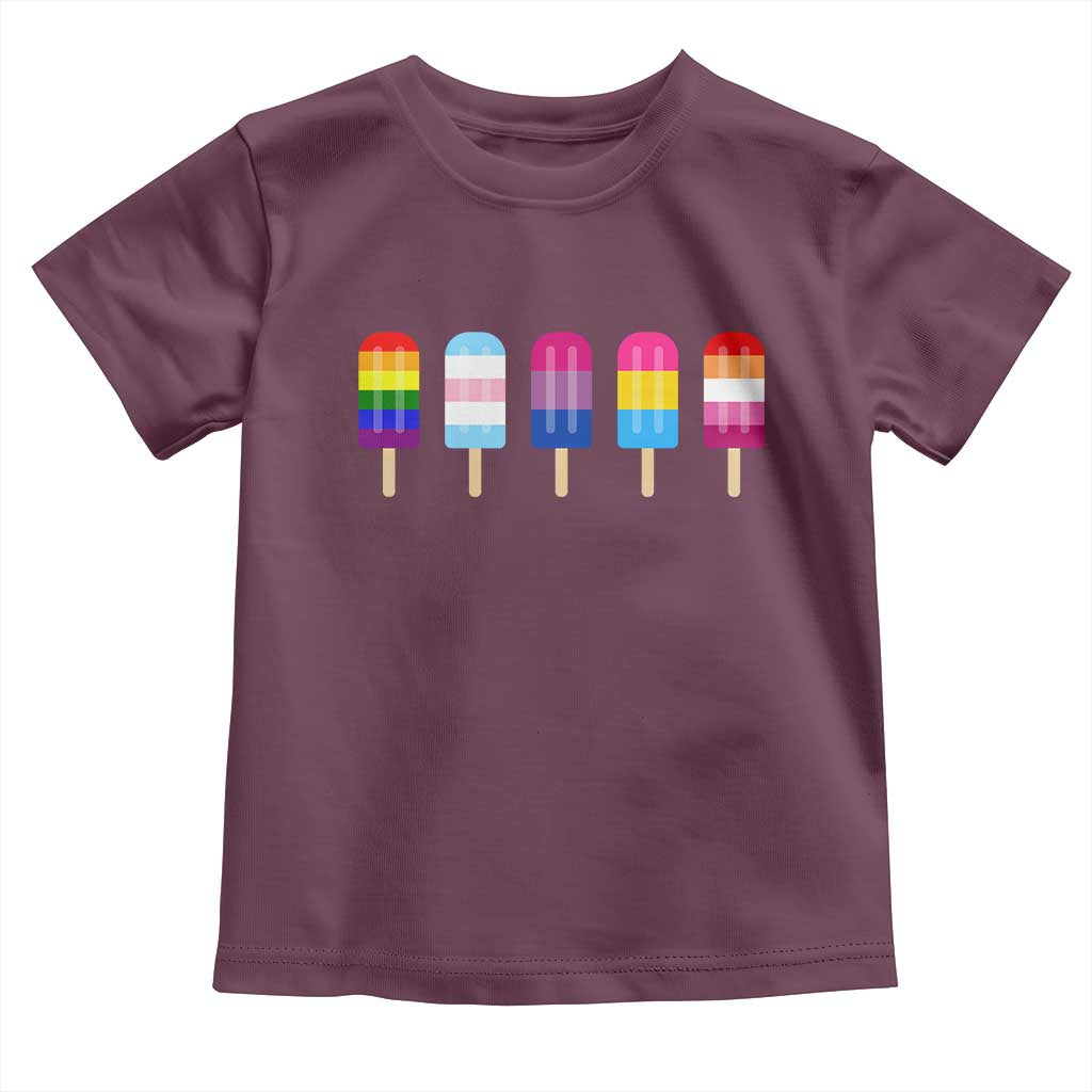 LGBT Rainbow Popsicles Toddler T Shirt Summer Ice Cream LGBTQ Pride Ally - Wonder Print Shop