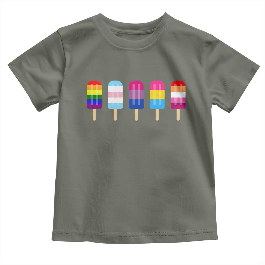 LGBT Rainbow Popsicles Toddler T Shirt Summer Ice Cream LGBTQ Pride Ally - Wonder Print Shop