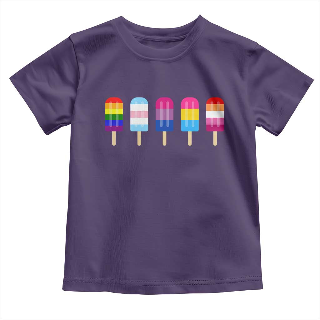 LGBT Rainbow Popsicles Toddler T Shirt Summer Ice Cream LGBTQ Pride Ally - Wonder Print Shop