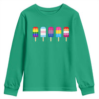 LGBT Rainbow Popsicles Youth Sweatshirt Summer Ice Cream LGBTQ Pride Ally - Wonder Print Shop