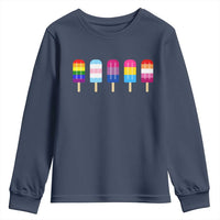 LGBT Rainbow Popsicles Youth Sweatshirt Summer Ice Cream LGBTQ Pride Ally - Wonder Print Shop