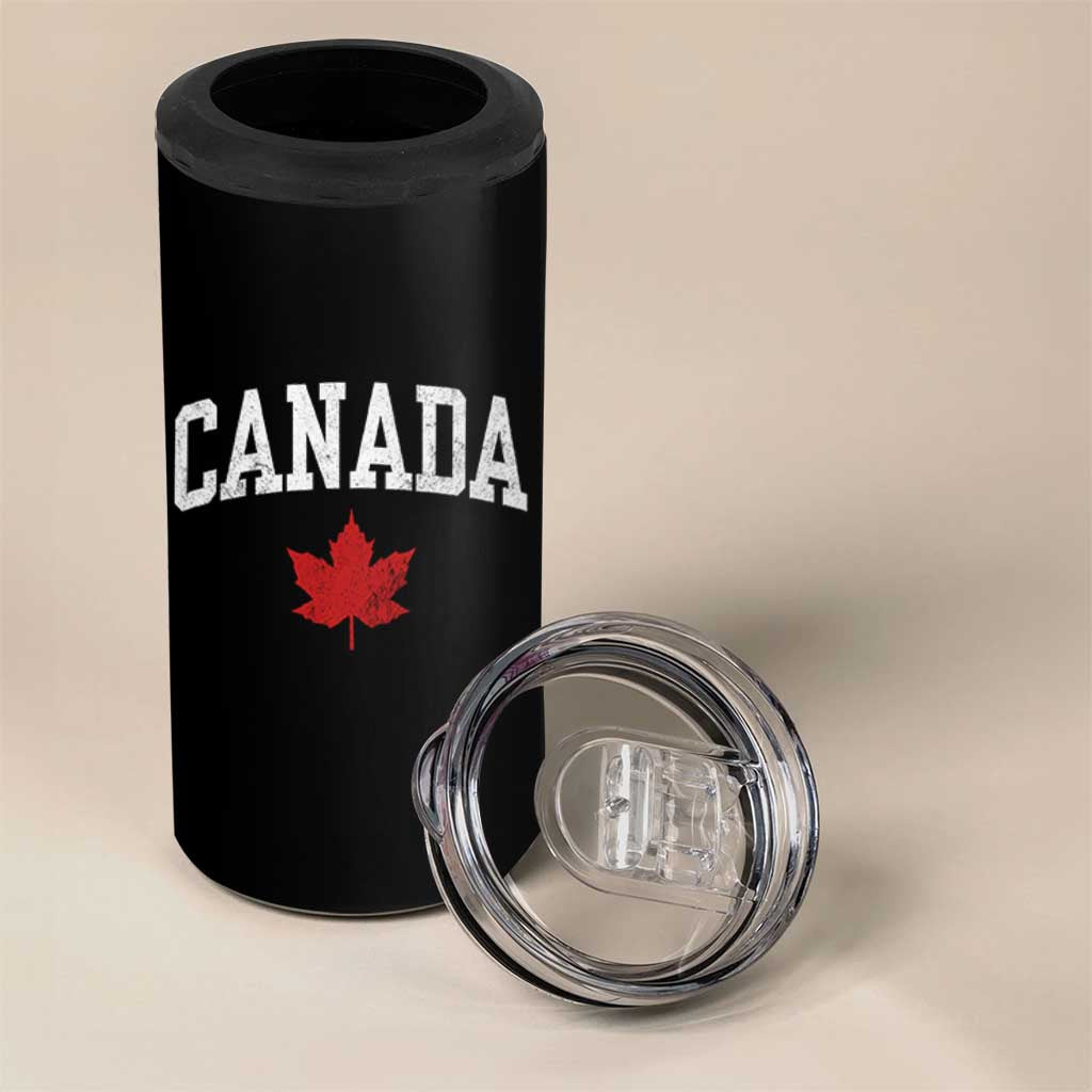 Canada Maple Leaf 4 in 1 Can Cooler Tumbler Canadian Pride