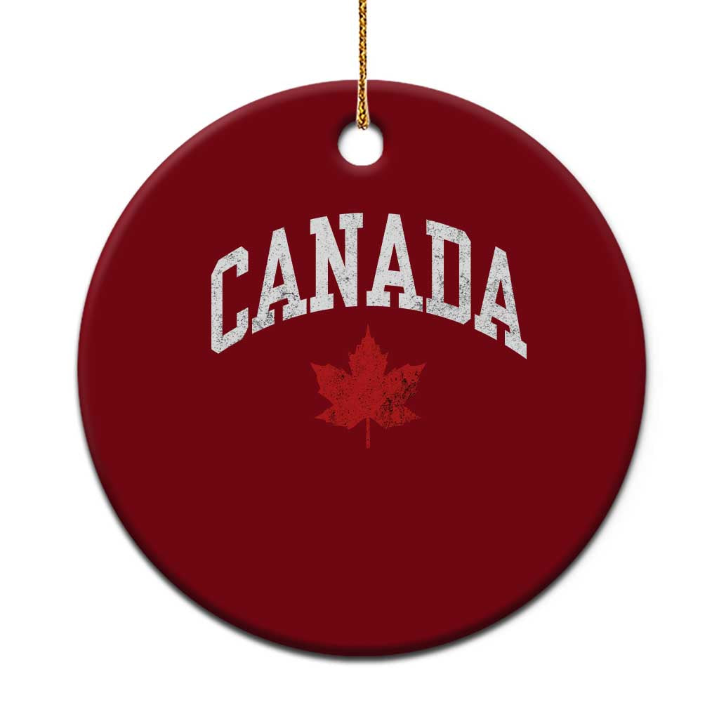 Canada Maple Leaf Ceramic Ornament Canadian Pride
