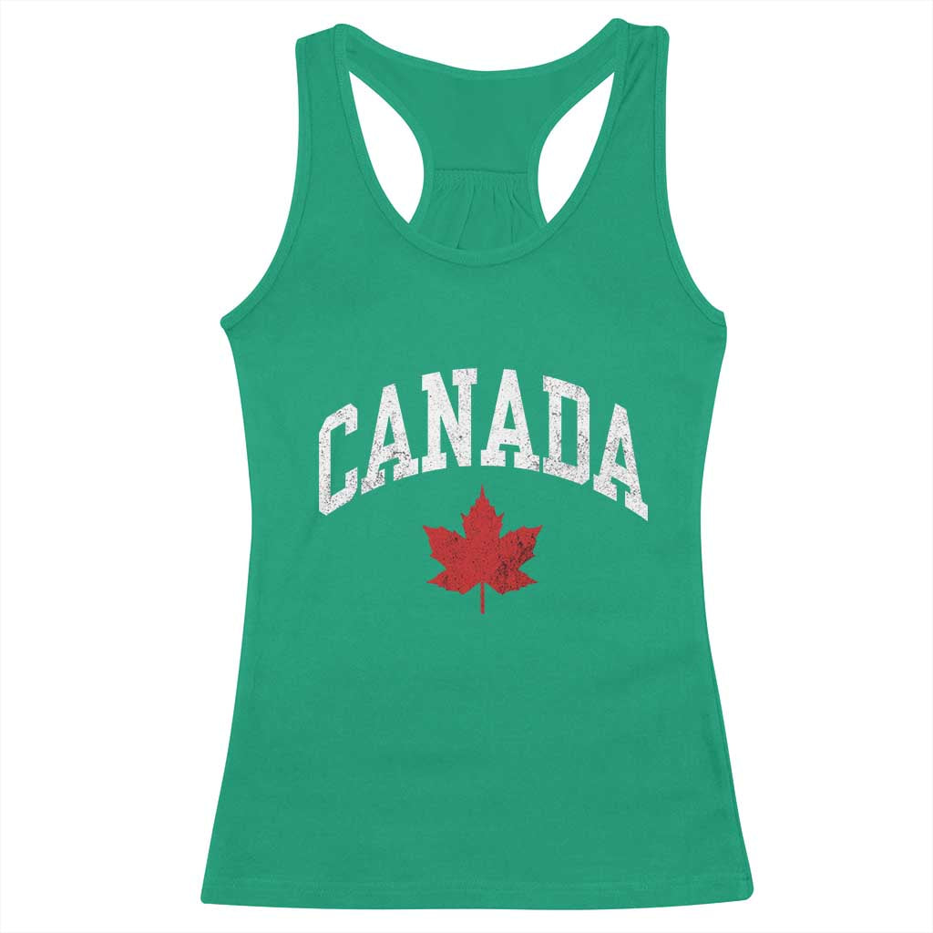 Canada Maple Leaf Racerback Tank Top Canadian Pride