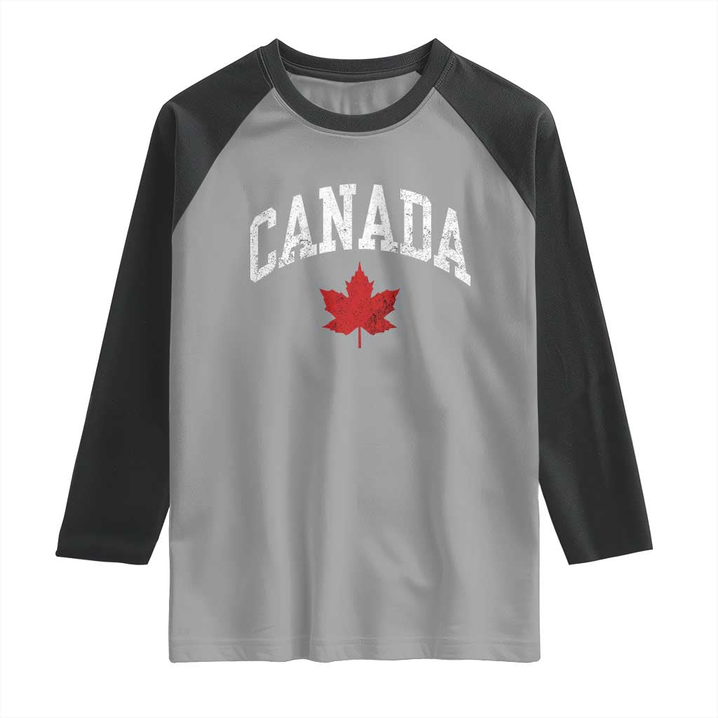Canada Maple Leaf Raglan Shirt Canadian Pride