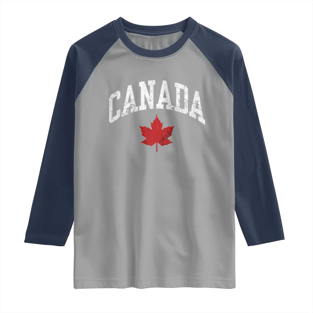 Canada Maple Leaf Raglan Shirt Canadian Pride