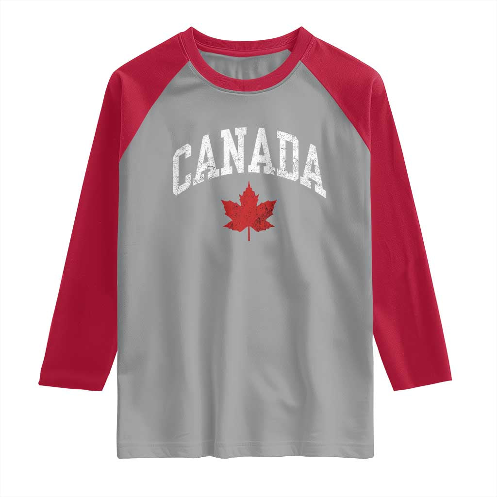 Canada Maple Leaf Raglan Shirt Canadian Pride