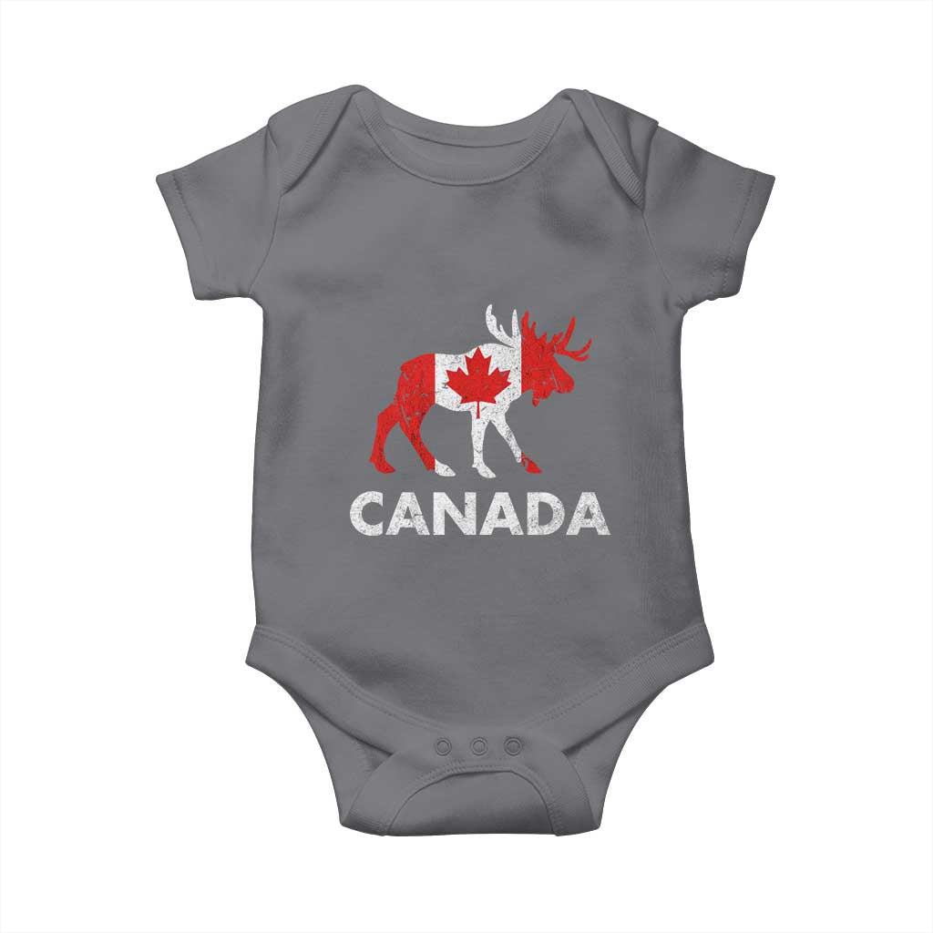 Canada Moose Maple Leaf Baby Onesie Canadian Pride