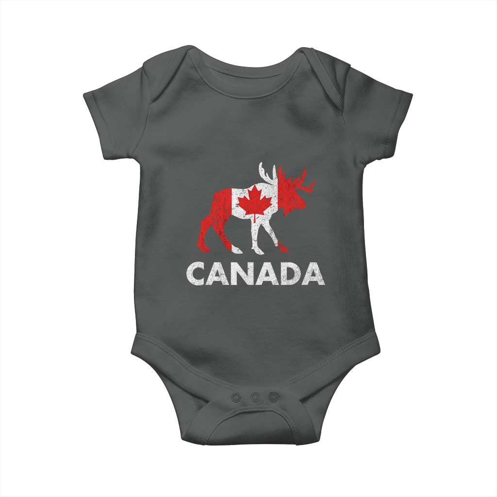 Canada Moose Maple Leaf Baby Onesie Canadian Pride