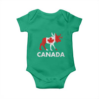 Canada Moose Maple Leaf Baby Onesie Canadian Pride