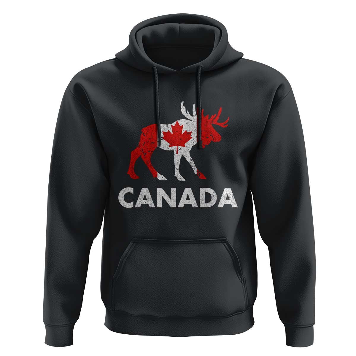 Canada Moose Maple Leaf Hoodie Canadian Pride