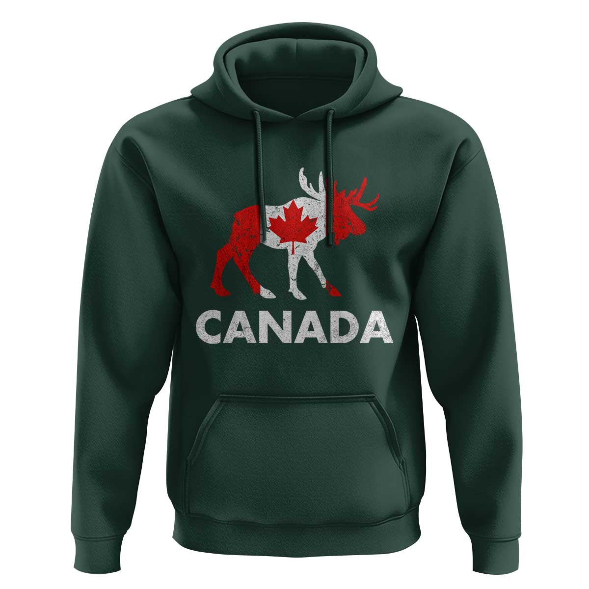 Canada Moose Maple Leaf Hoodie Canadian Pride