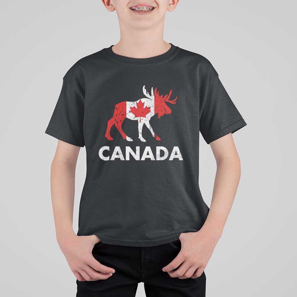 Canada Moose Maple Leaf T Shirt For Kid Canadian Pride