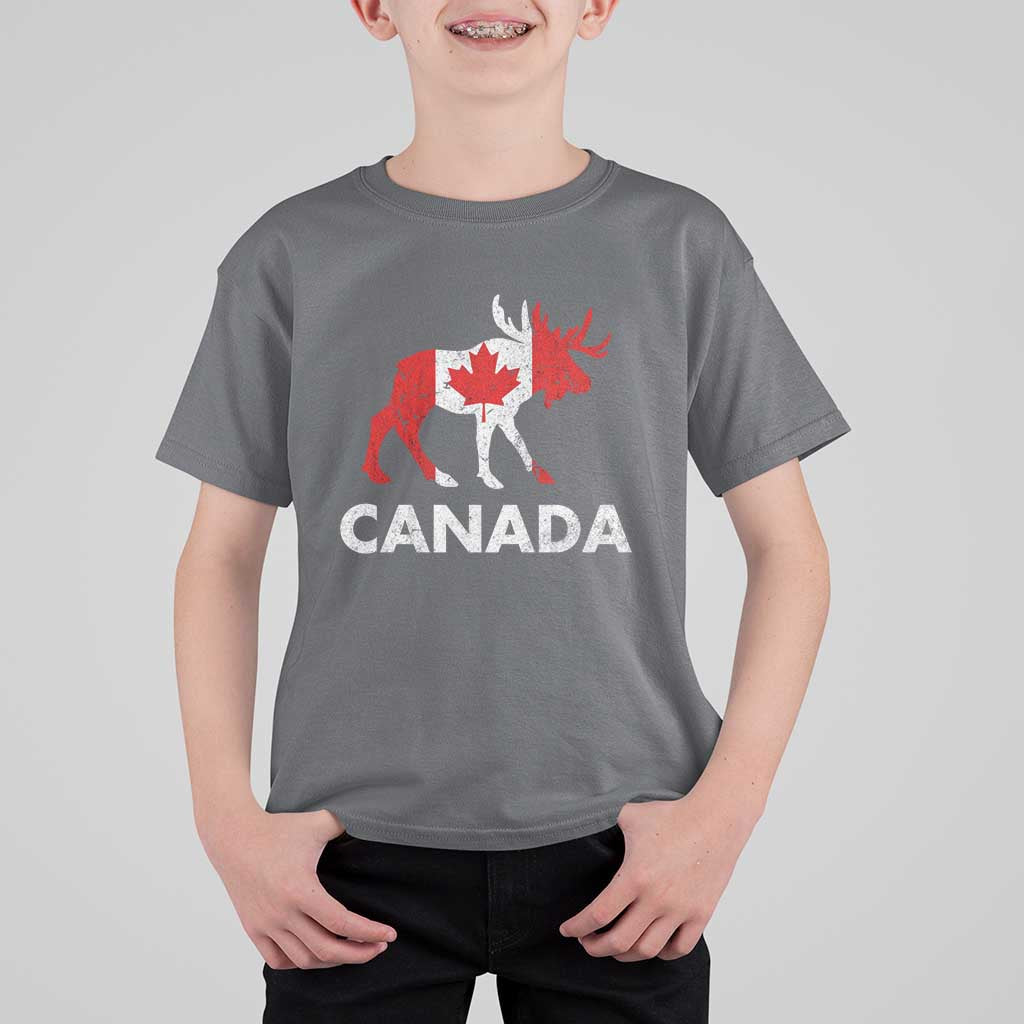 Canada Moose Maple Leaf T Shirt For Kid Canadian Pride