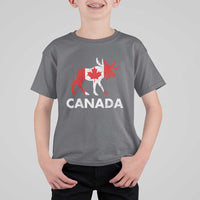 Canada Moose Maple Leaf T Shirt For Kid Canadian Pride