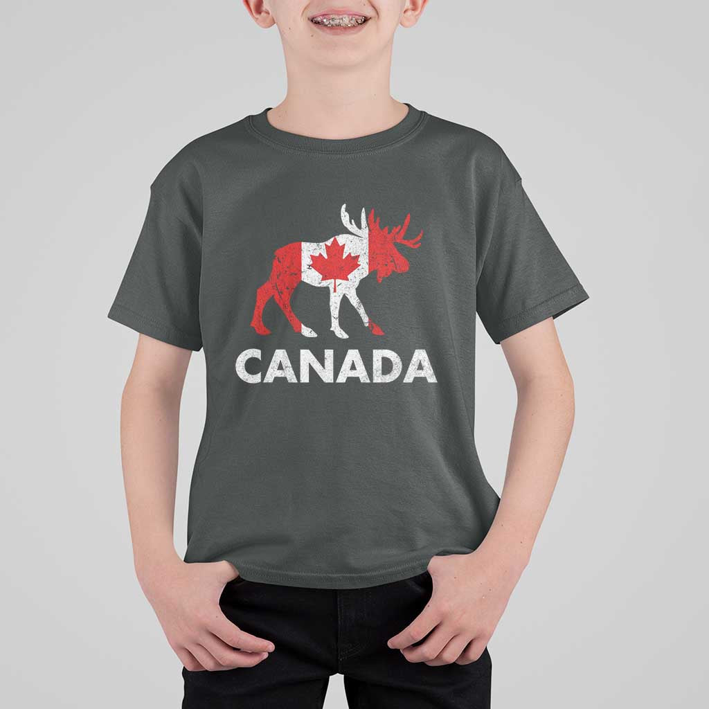 Canada Moose Maple Leaf T Shirt For Kid Canadian Pride