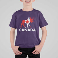 Canada Moose Maple Leaf T Shirt For Kid Canadian Pride