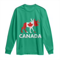 Canada Moose Maple Leaf Long Sleeve Shirt Canadian Pride