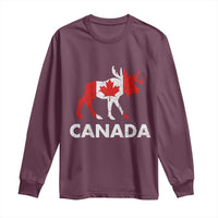 Canada Moose Maple Leaf Long Sleeve Shirt Canadian Pride