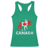 Canada Moose Maple Leaf Racerback Tank Top Canadian Pride