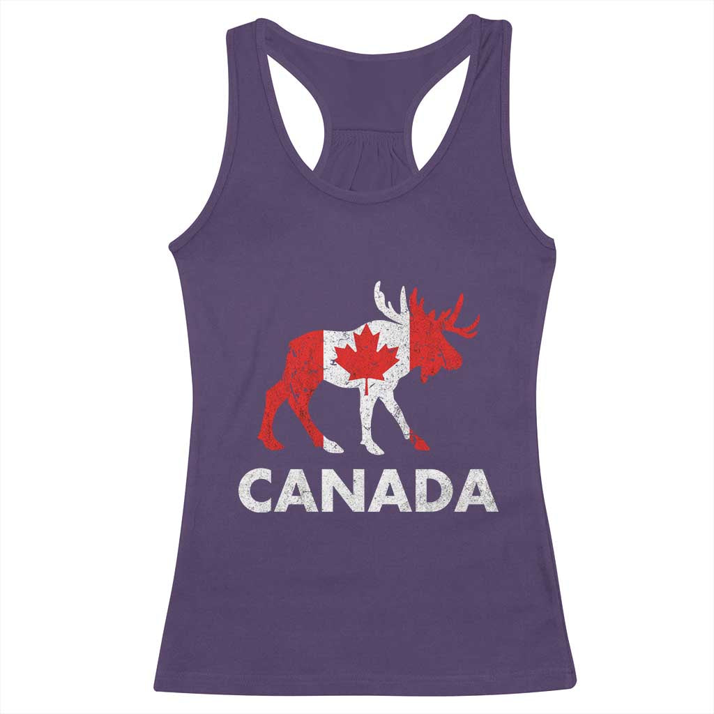 Canada Moose Maple Leaf Racerback Tank Top Canadian Pride
