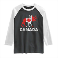 Canada Moose Maple Leaf Raglan Shirt Canadian Pride