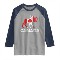 Canada Moose Maple Leaf Raglan Shirt Canadian Pride