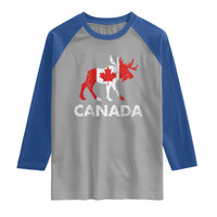 Canada Moose Maple Leaf Raglan Shirt Canadian Pride