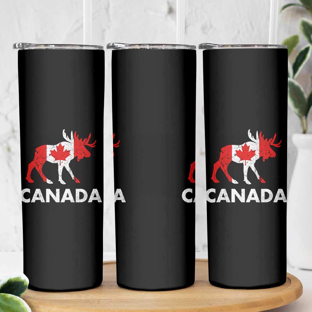 Canada Moose Maple Leaf Skinny Tumbler Canadian Pride