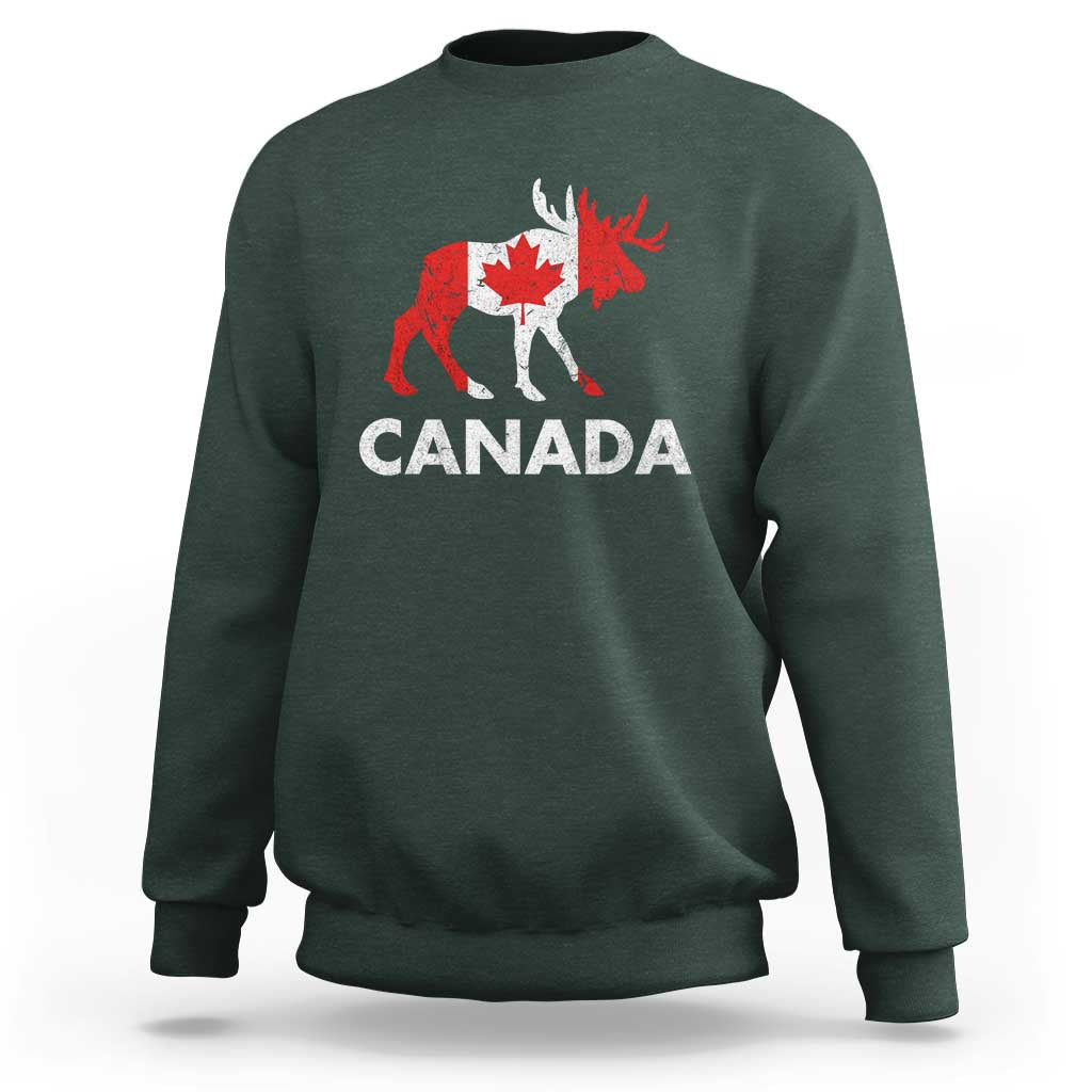 Canada Moose Maple Leaf Sweatshirt Canadian Pride