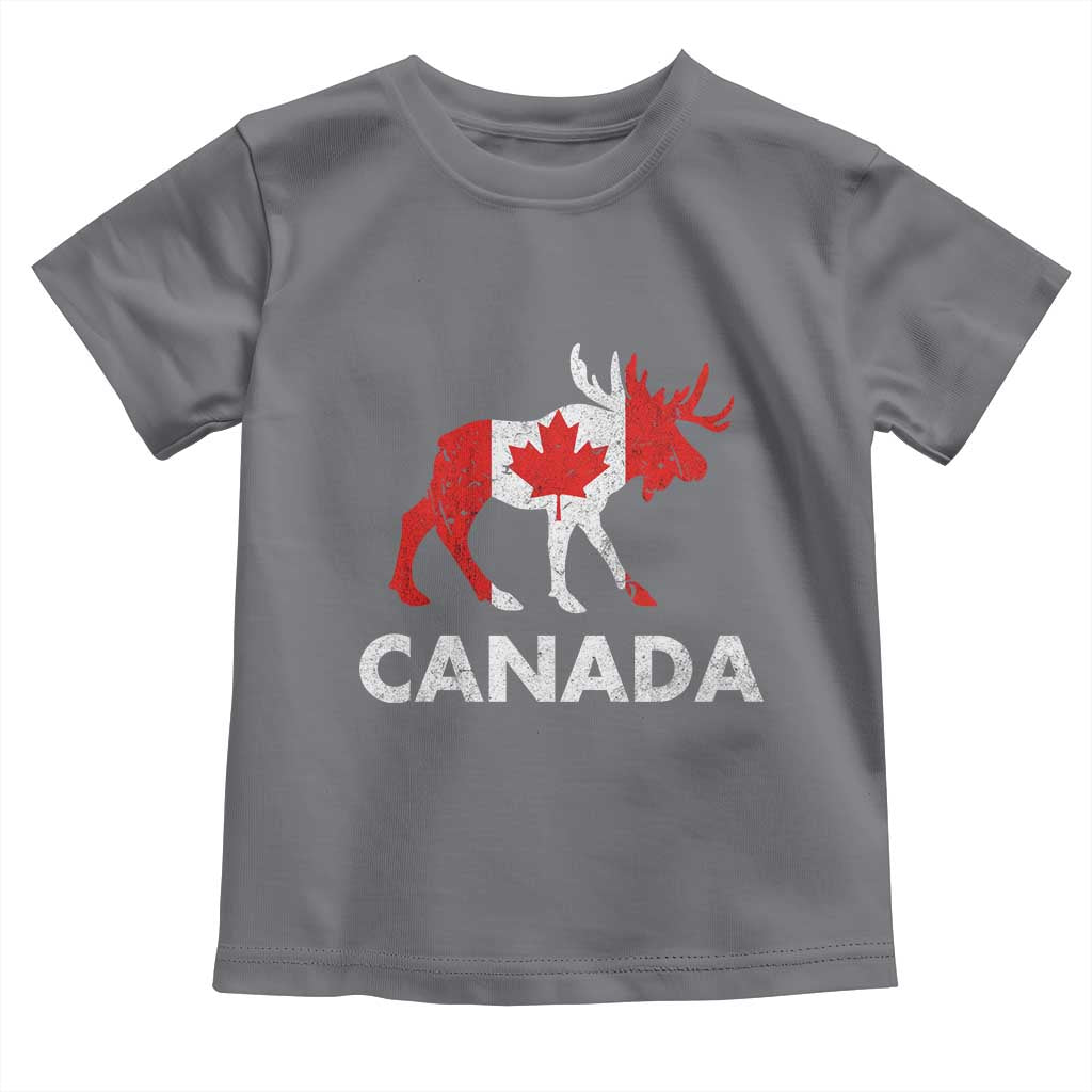 Canada Moose Maple Leaf Toddler T Shirt Canadian Pride