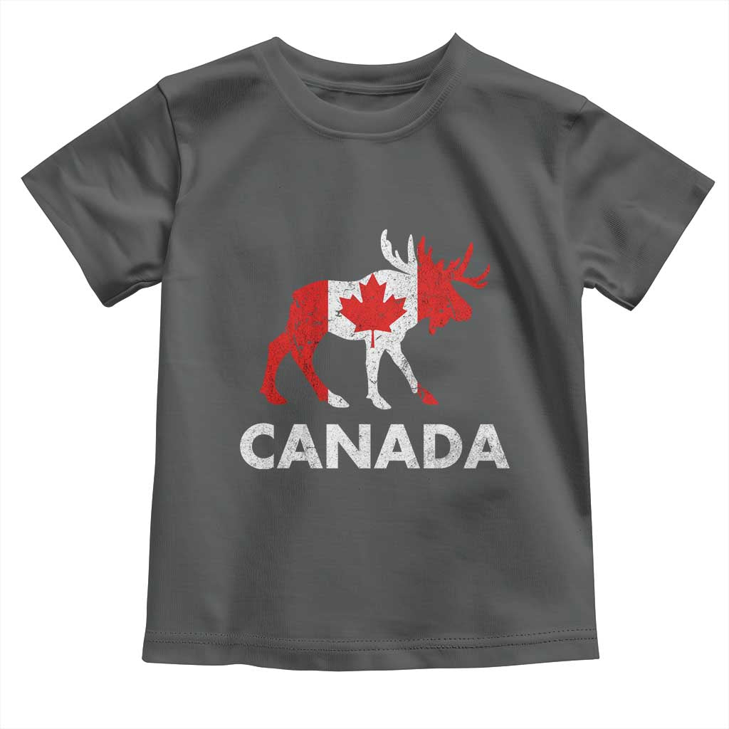 Canada Moose Maple Leaf Toddler T Shirt Canadian Pride