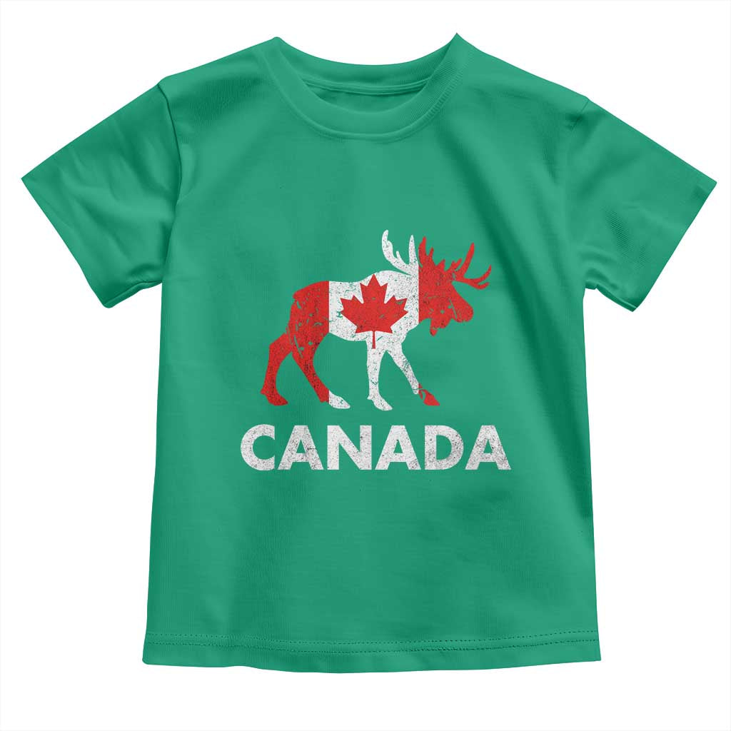 Canada Moose Maple Leaf Toddler T Shirt Canadian Pride