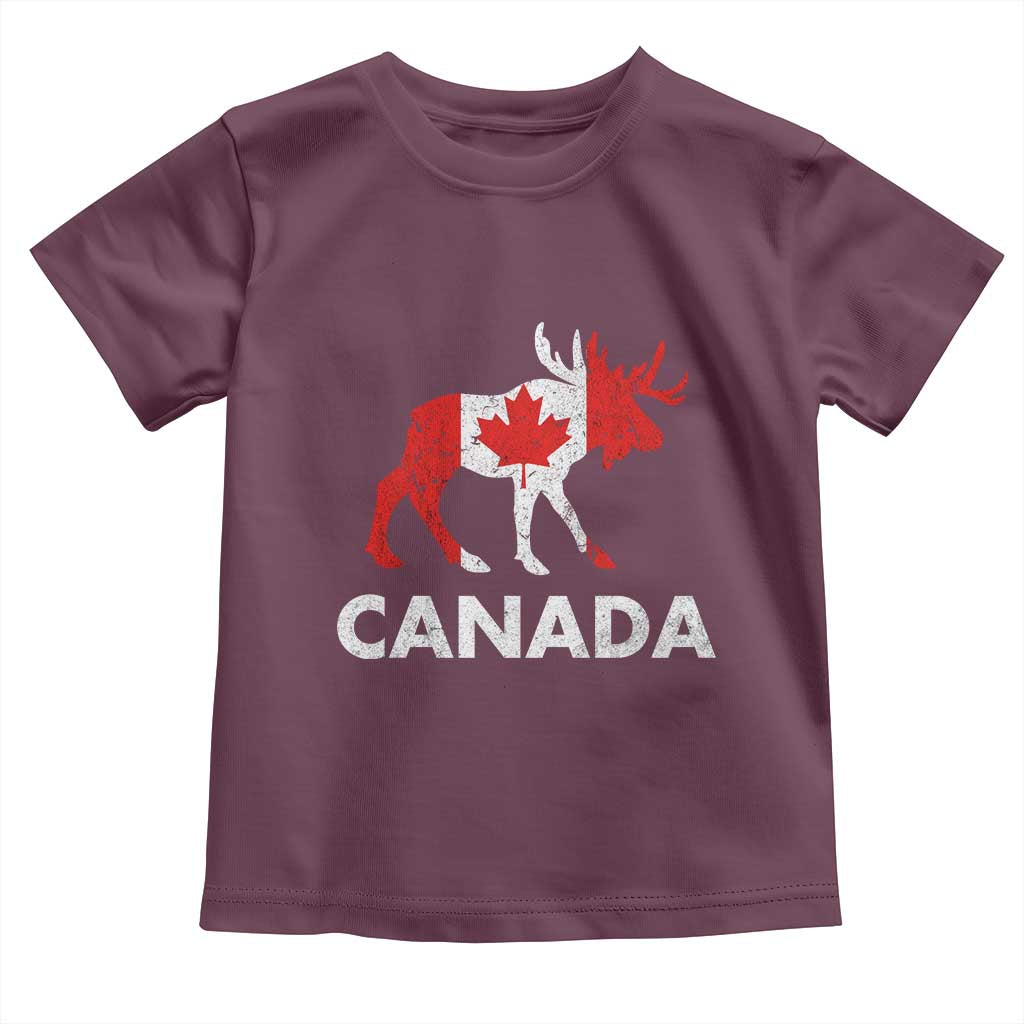 Canada Moose Maple Leaf Toddler T Shirt Canadian Pride
