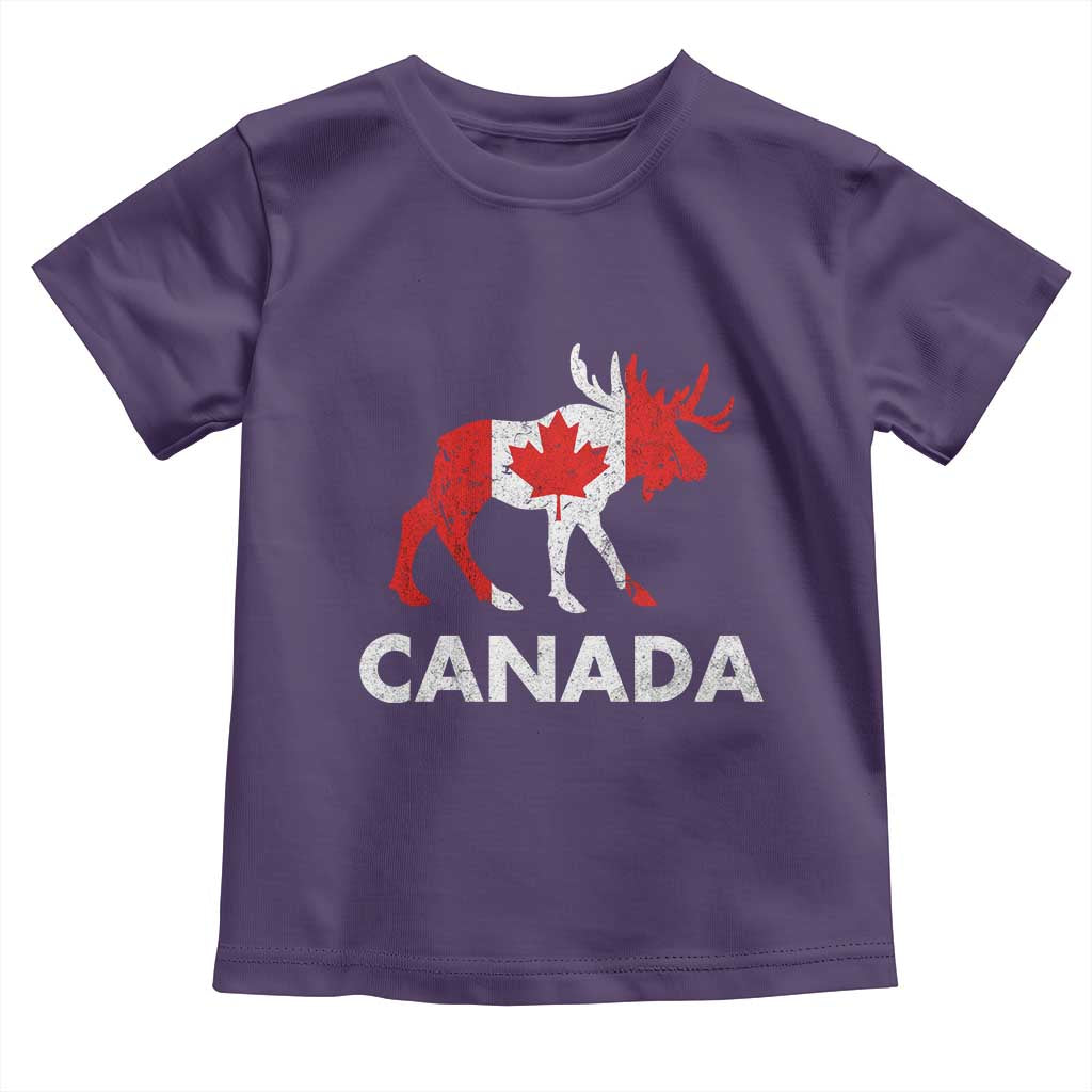 Canada Moose Maple Leaf Toddler T Shirt Canadian Pride