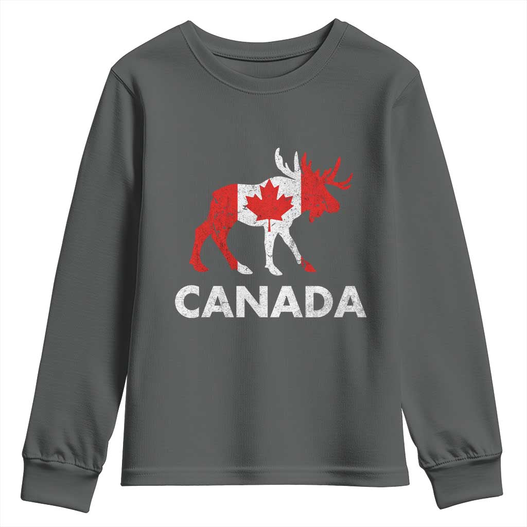 Canada Moose Maple Leaf Youth Sweatshirt Canadian Pride