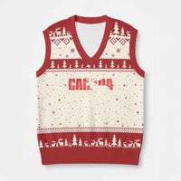 Canada Moose V-Neck Knit Sweater Vest Canadian Pride