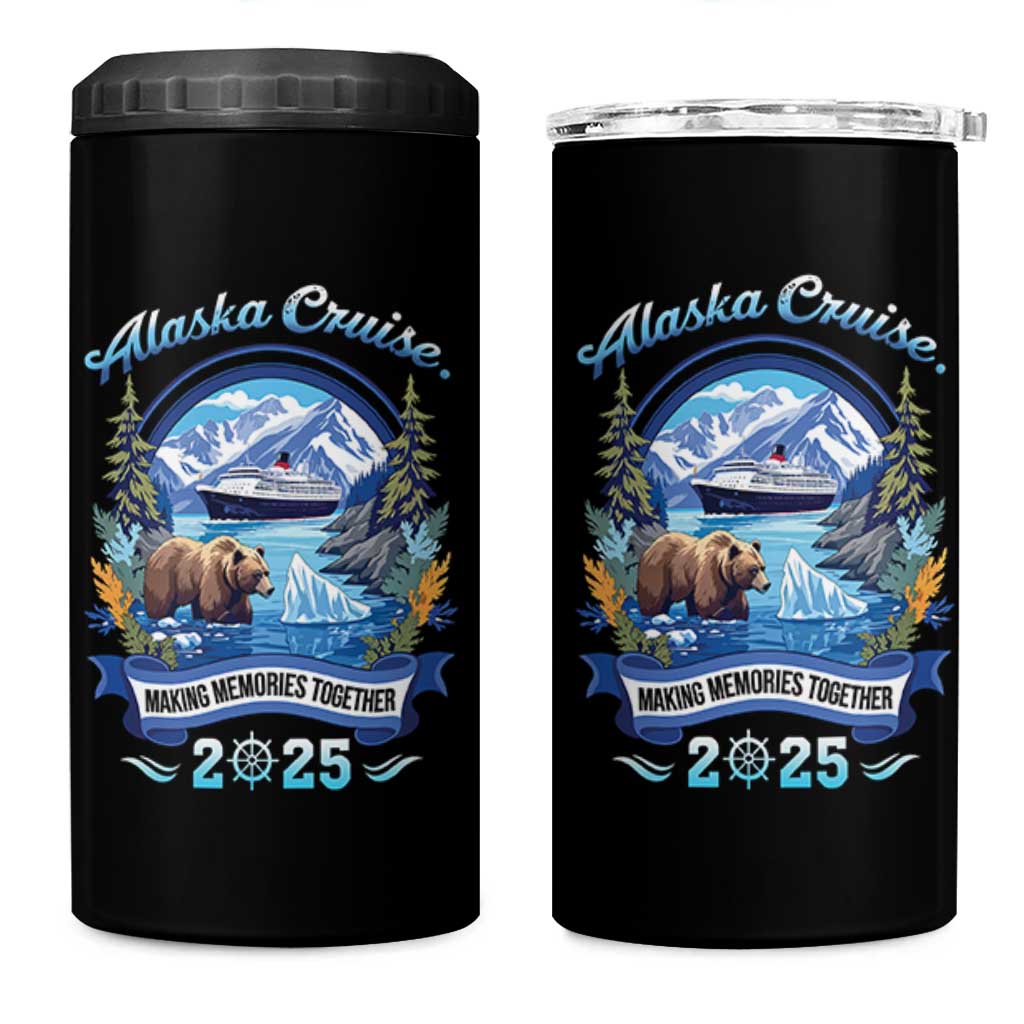 Alaska Cruising 4 in 1 Can Cooler Tumbler Alaskan Cruisin Together Matching Family Cruise - Wonder Print Shop