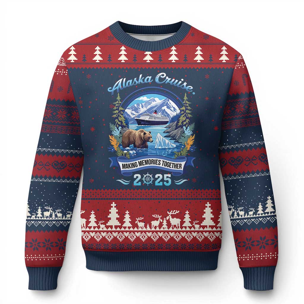 Alaska Cruising Ugly Christmas Sweater Alaskan Cruisin Together Matching Family Cruise - Wonder Print Shop