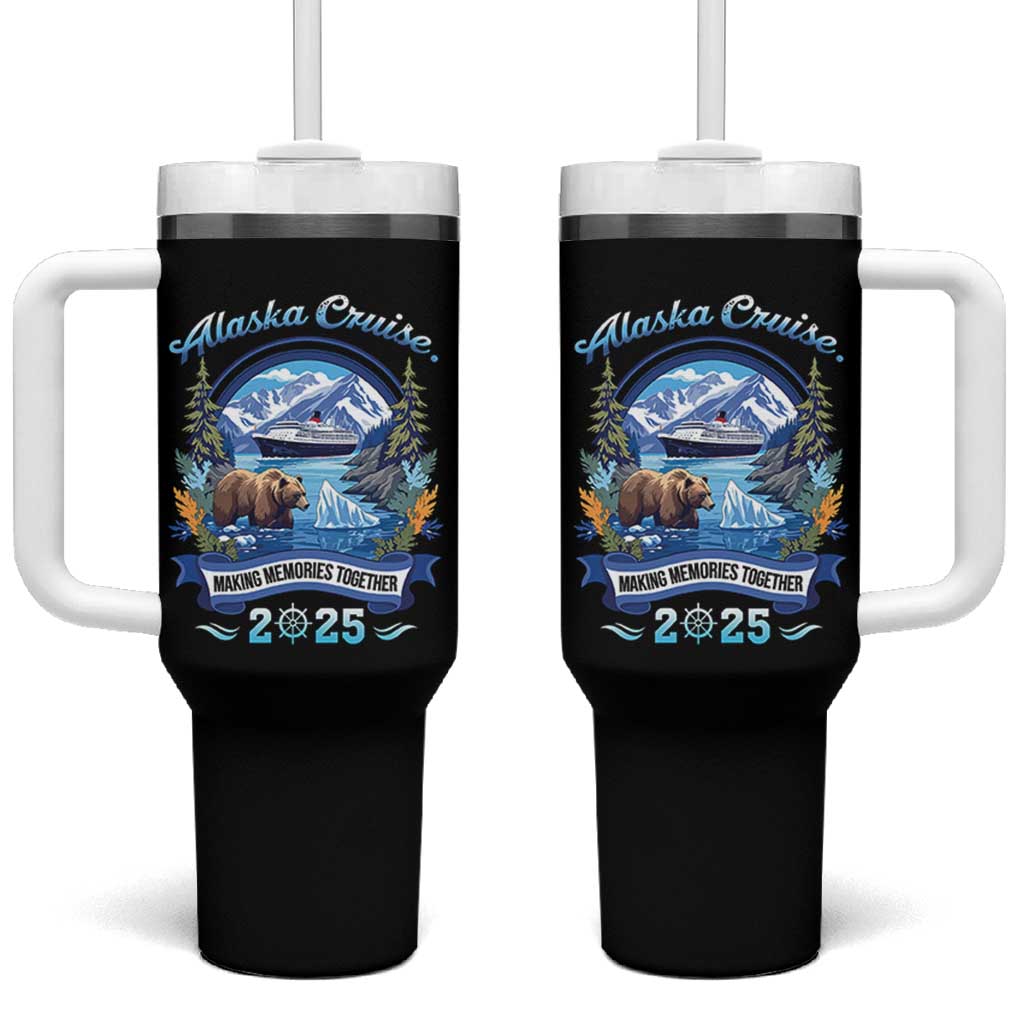 Alaska Cruising Tumbler With Handle Alaskan Cruisin Together Matching Family Cruise - Wonder Print Shop