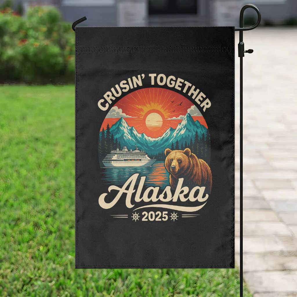 Alaska Cruise Garden Flag Retro Alaskan Cruisin Together Matching Family Cruise - Wonder Print Shop