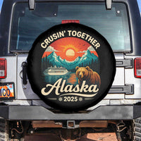 Alaska Cruise Spare Tire Cover Retro Alaskan Cruisin Together Matching Family Cruise - Wonder Print Shop