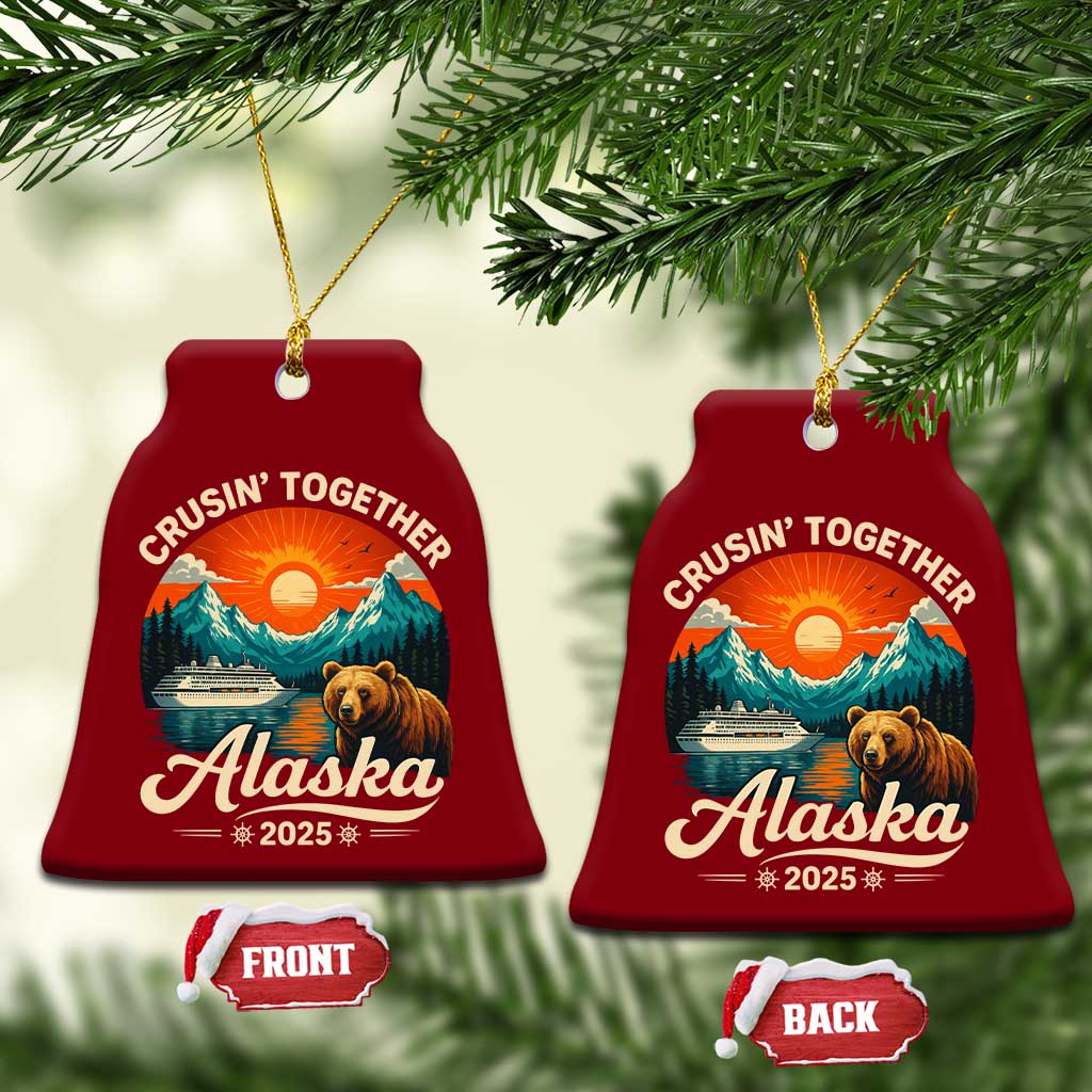 Alaska Cruise Ceramic Ornament Retro Alaskan Cruisin Together Matching Family Cruise - Wonder Print Shop