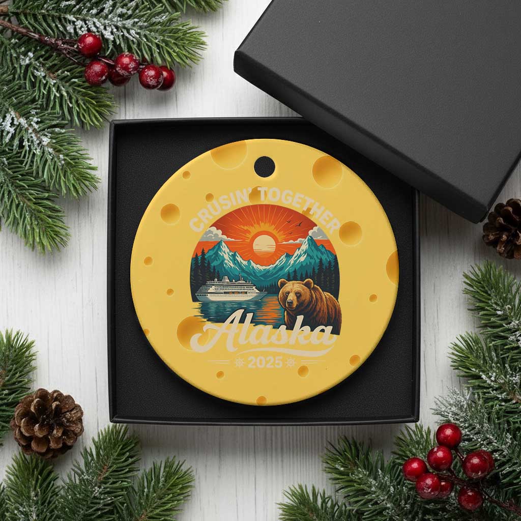 Alaska Cruise Ceramic Ornament Retro Alaskan Cruisin Together Matching Family Cruise - Wonder Print Shop