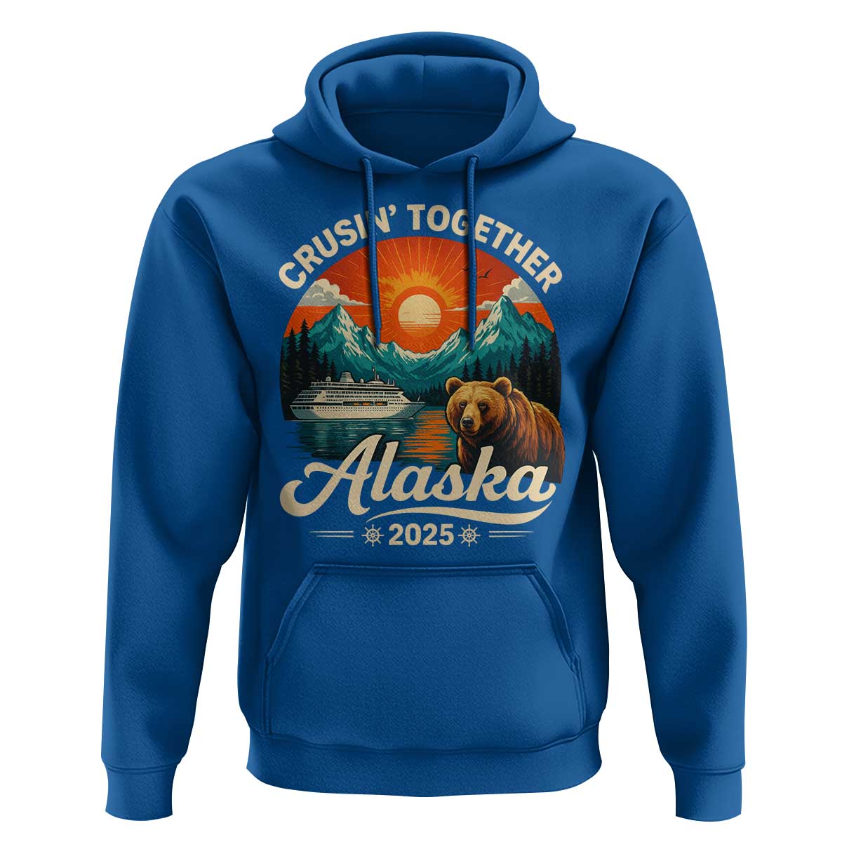Alaska Cruise Hoodie Retro Alaskan Cruisin Together Matching Family Cruise - Wonder Print Shop