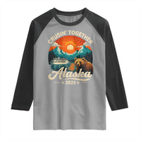 Alaska Cruise Raglan Shirt Retro Alaskan Cruisin Together Matching Family Cruise - Wonder Print Shop